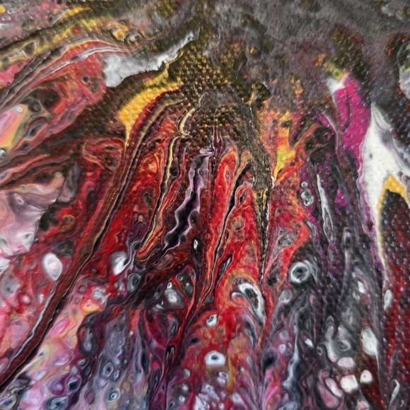 HANDCRAFTED Abstract Floral Painting HANDPAINTED & HANDMADE Wall Art Decor 15x30 - Picture 17 of 17